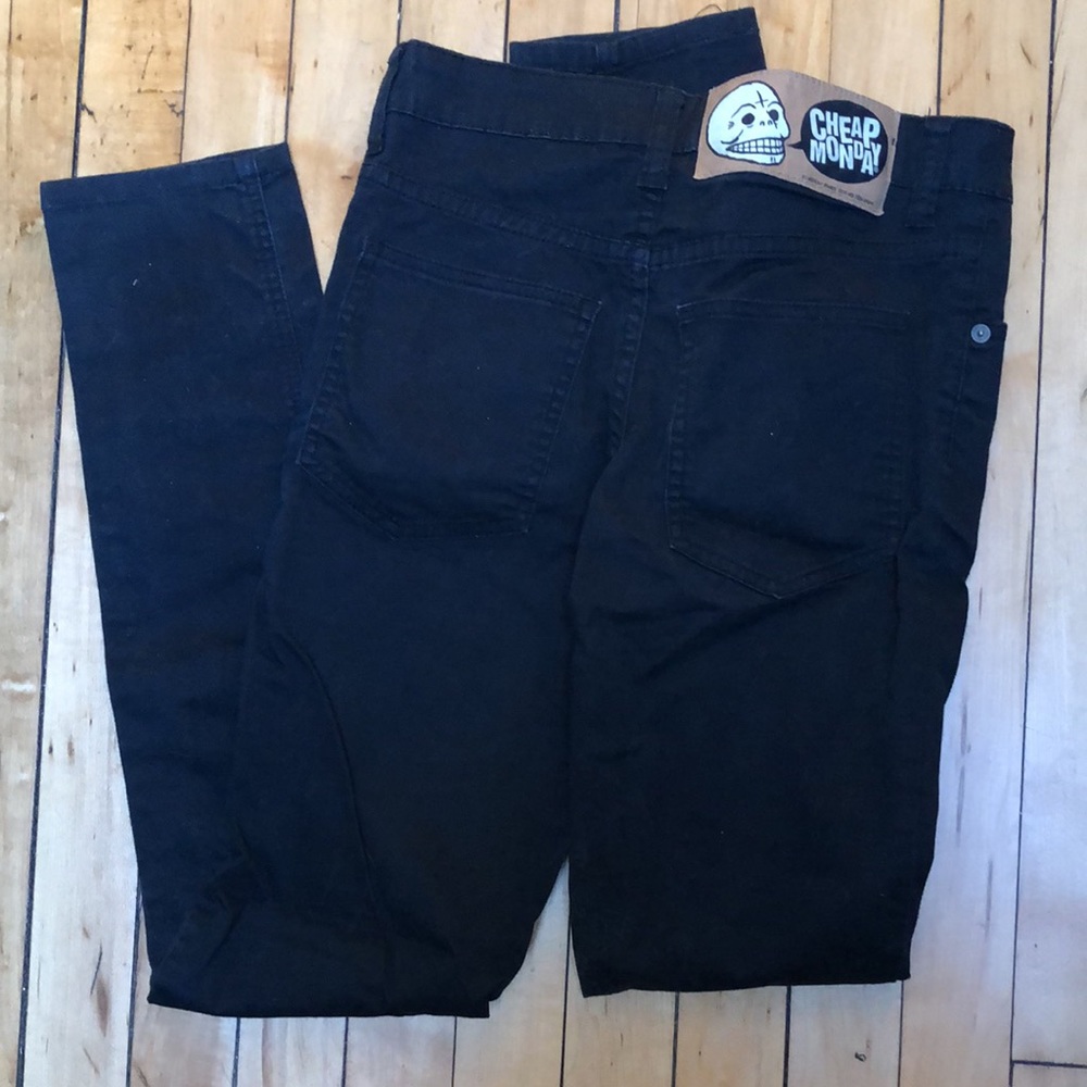Cheap Monday Black High Waist Skinny Jeans
